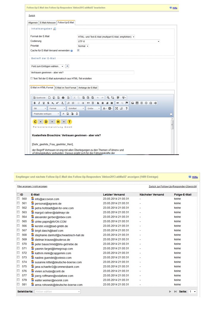 Follow-Up-Email<br />Empfänger der nächsten Mail