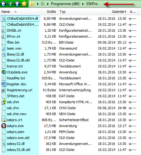 Pfad und Dateielemente in Windows