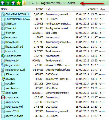 Pfad und Dateielemente in Windows
